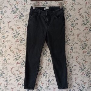 Abercrombie & Fitch Faded Black High-rise Skinny Jeans